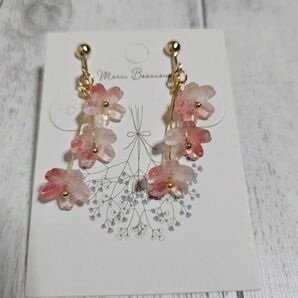 ハンドメイド イヤリング 桜④ サクラ