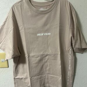 UNIQLO ユニクロ ビリーアイリッシュ メンズ L ピンクベージュ Tシャツ
