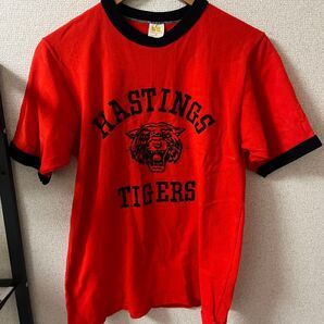金タグRussell リンガーTシャツ