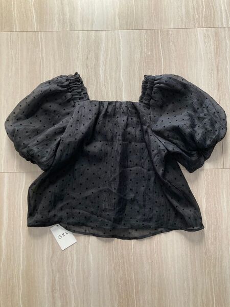 グレイル シフォン ドット トップス 半袖 ブラウス シャツ