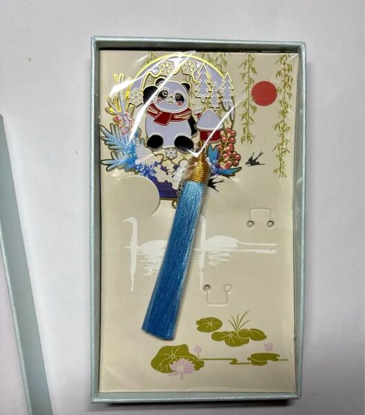 パンダ金属製ブックマーク1枚 しおり未使用