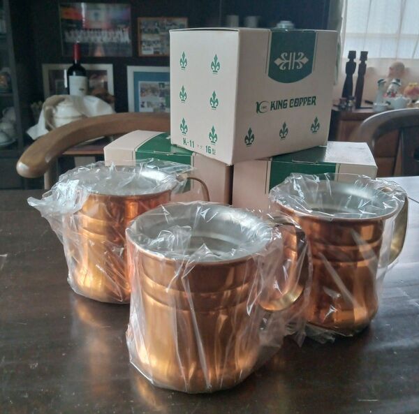 KING COPPER 純銅製マグカップ 16型キングカパー 3個セット
