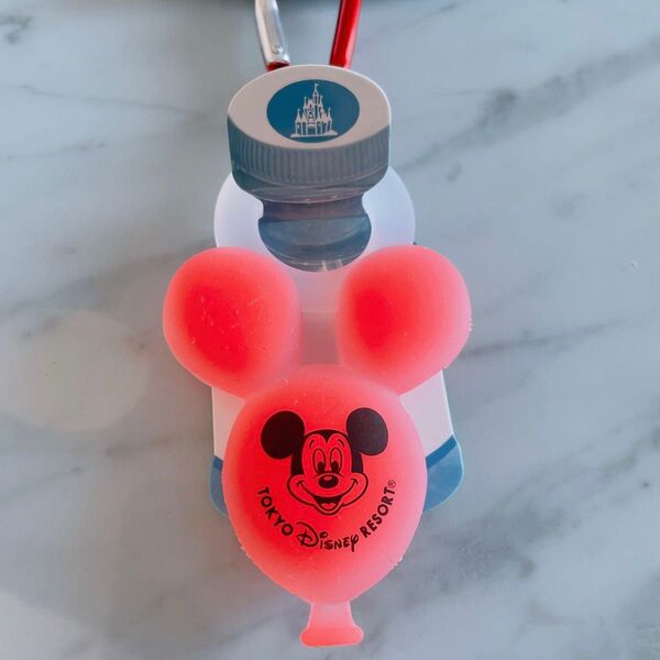 ★ディズニーランド ミッキーバルーンカラビナ ペットボトルホルダー レッド/赤★新品