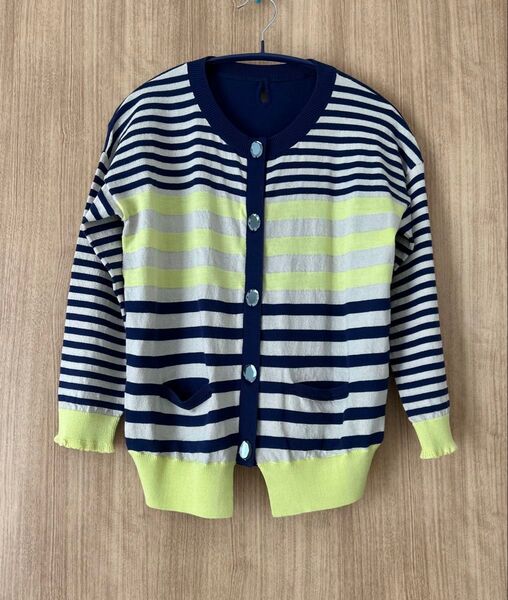 【美品】MARILYN MOON マリリンムーン ビジューボタン付カーディガン