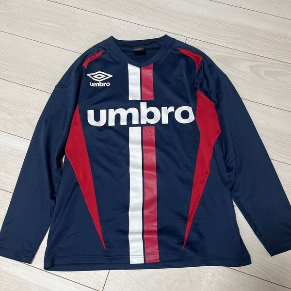 UMBRO サッカー 長袖 ユニフォーム プラクティス シャツ ネイビー L