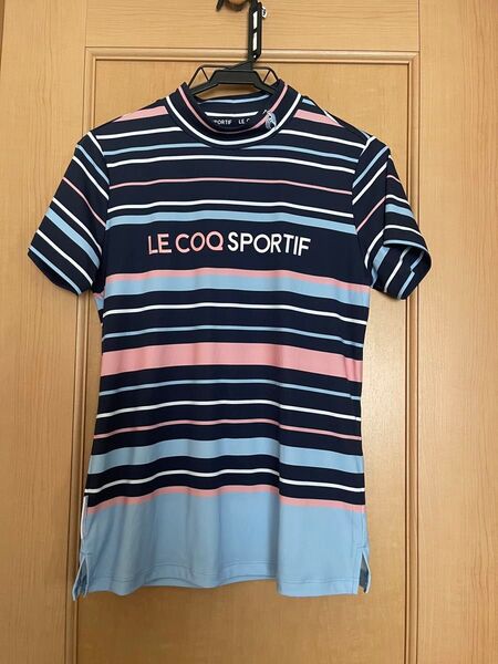 ルコックゴルフ マルチボーダーモックネックシャツ レディース ゴルフウェア