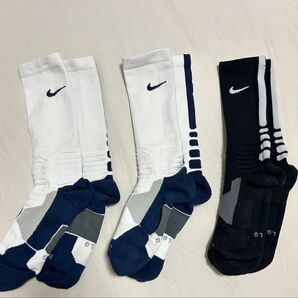 ナイキ Nike HYPER Elite ハイパーエリート バスケットボール クルーソックス 3足セット 25-27cm
