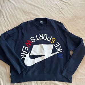 【美品】NIKE ナイキ トレーナー スウェット ネイビー XLサイズ