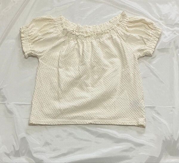 レディース 半袖 トップス オフホワイト 可愛い おしゃれ ショート S GU 美品