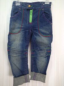 * Boo Foo Woo b Lee z Junk магазин 100.* не использовался товар / стежок линия вышивка / обезьяна L Denim / голубой джинсы t1391