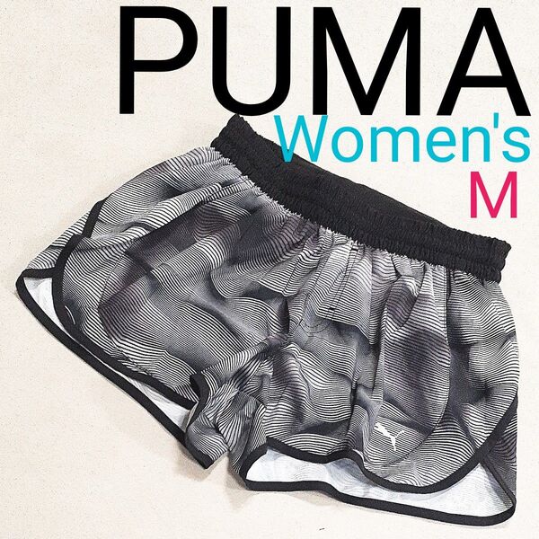 【超美品】PUMA プーマ ランニングパンツ レディース Mサイズ ジョギング マラソン ランパン インナーパンツ付き