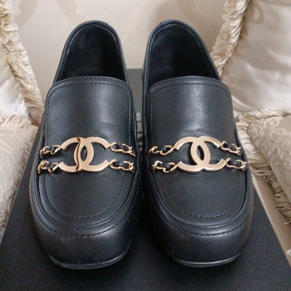 CHANEL☆シャネル☆ローファー 革靴 パンプス 35