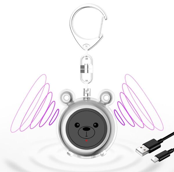 最終価格です!防犯ブザー 130dB 大音量 防犯アラーム USB充電式 2灯のLEDライト