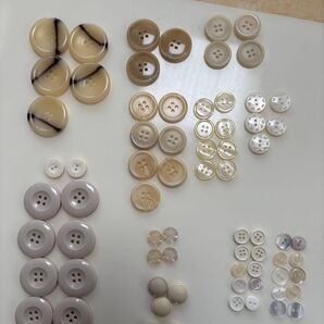 ボタン 白ベージュ系 まとめ売り 70個以上 大量