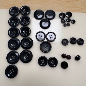 ボタン 黒系 まとめ売り 30個以上 大量