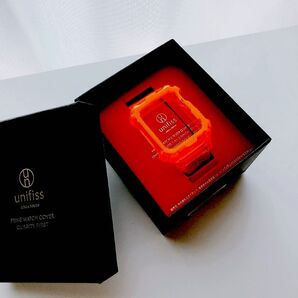 unifissApple watchバンド クリアオレンジ コンパチブル 38/40