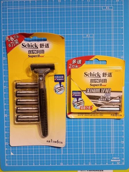 海外版 schick スーパー2プラス ホルダー&替刃6個+8個