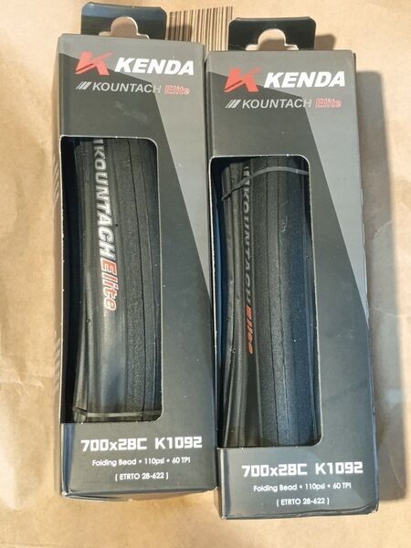 箱無し、2本セット 700x28c KENDA Kountach Elite