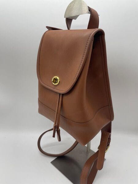【良品】 COACH コーチ オールドコーチ USA製 グラブタンレザー リュック