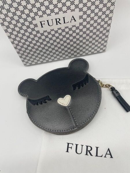 【良品】FURLA フルラ クマさん コインケーン マルチケース 小銭入れ 財布
