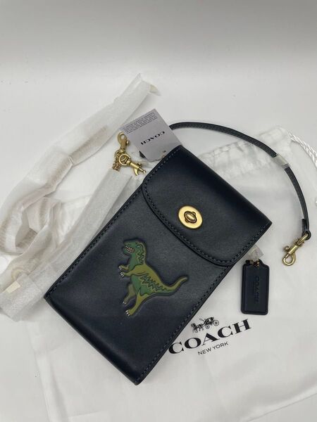 【未使用品】 COACH コーチ ターンロック フォーン クロスボディ・レキシープリント ショルダーバッグ