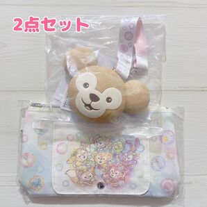 ダッフィーフレンズ 20周年 カラフルハピネス スナックケース おてふきキャリー 2点セット 未使用