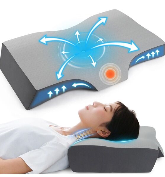 MyeFoam 枕 安眠 肩がラク 低反発 まくら 凹型の中空設計 頭が安定