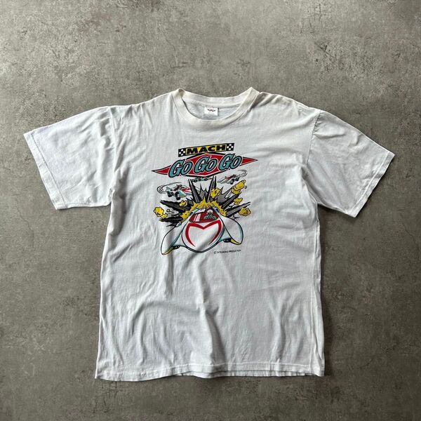 80s90s マッハゴーゴー tシャツ ホワイト XL相当 バンプレスト