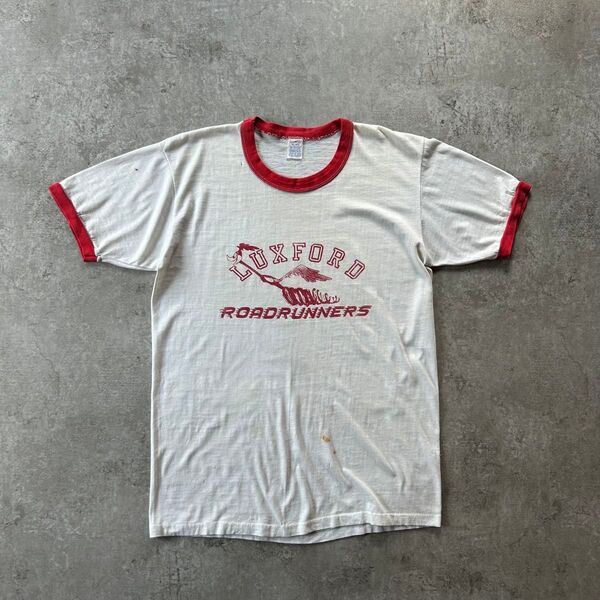 70s sportswear リンガーtシャツ USA製 XL ロードランナー