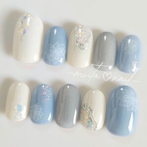 ネイルチップ オーダーチップ フラワーネイル お花ネイル【30】