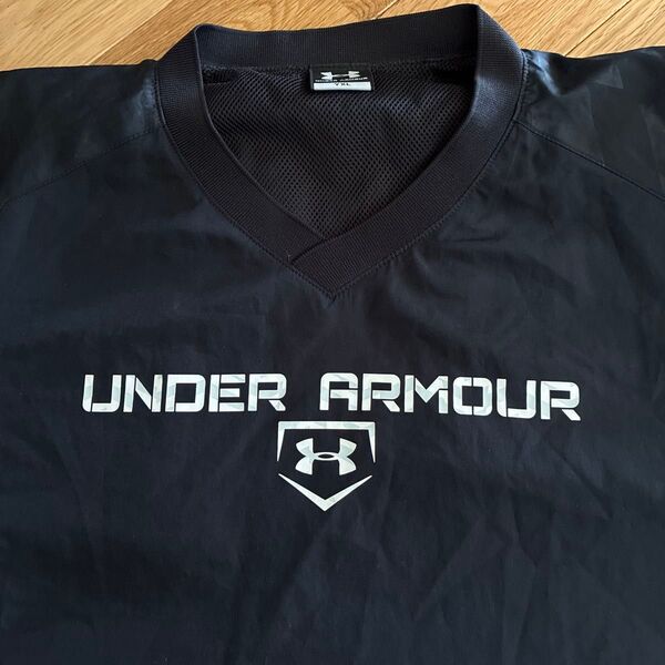 UNDER ARMOUR 野球 ウィンドシャツ YXL ブラック シャカシャカ