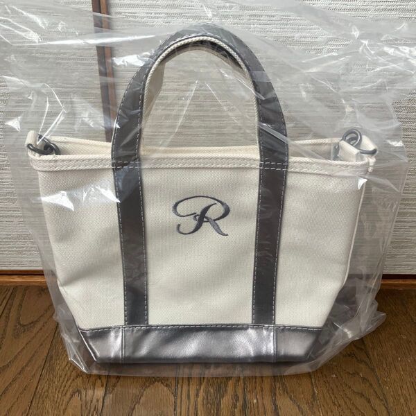 シルバー 日本限定 LLBean ショルダーバッグ イニシャル「R」刺繍 ほぼ未使用 3時間程の使用 美品
