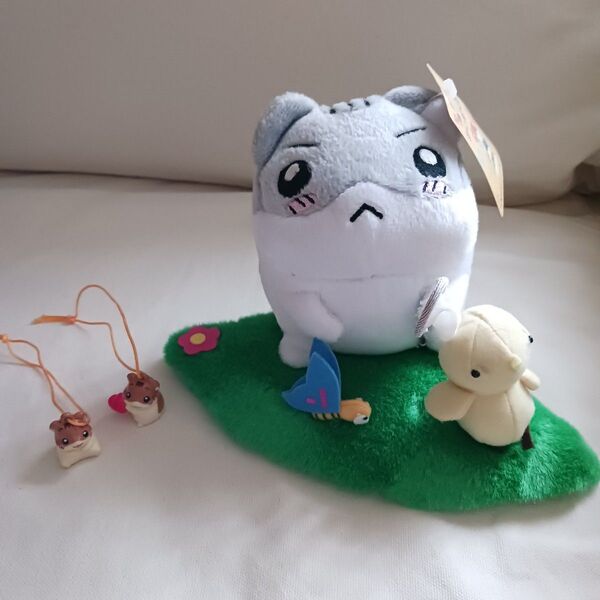 ハムスター倶楽部 えんどーくん シーン ぬいぐるみ ピクニックパージョン プライズ 景品 タグ付き しげっち マスコット 2個付き