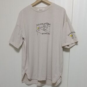 RayCassin レイカズン Tシャツ 可愛い レモンティー 刺繍 ベージュ フリーサイズ