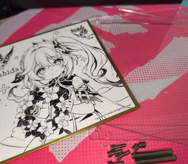 原神 FES 特典 ナヒーダ 色紙 ケース付き