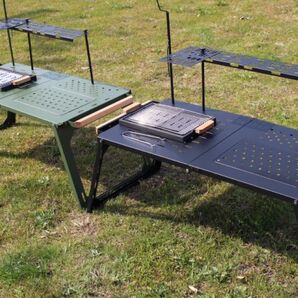 CHANODUG OUTDOOR バーベキューアイアンテーブル FX-7165ver2 アイアンローテーブル BBQテーブル