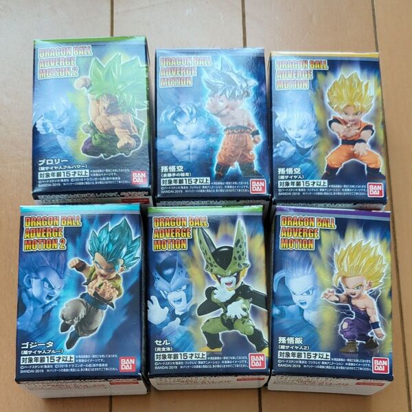 未開封 ドラゴンボール アドバージモーション 画像の6個 孫悟空 孫悟飯 セル ブロリー ゴジータ