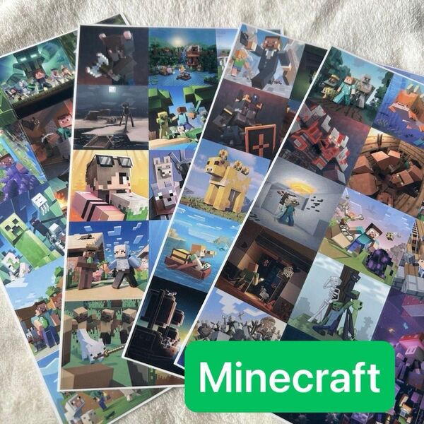マインクラフト 正方形 ステッカー シール 59枚 Minecraft マイクラ