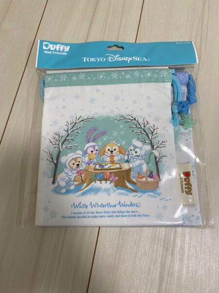 ディズニー ダッフィー 巾着 ダッフィー&フレンズのホワイトウィンタータイムワンダーズ 巾着 東京ディズニーシー