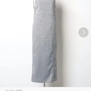 チェック柄 タイト ロング キャミワンピース