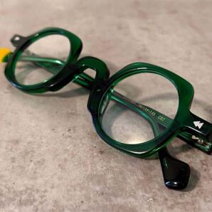 グリーンクラウンパント 伊達眼鏡 サングラス 緑 黄色 メガネフレーム レトロ 男女兼用 新品未使用 イエロー ヴィンテージ風