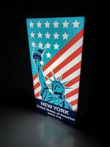 【オーダー無料】自由の女神 NEW YORK USA ニューヨーク 店舗 自宅 パーティー イベント 照明 看板 置物 雑貨 ライトBOX 電飾看板 電光看板_画像2