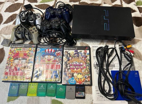 PlayStation 2 本体 コントローラー4個 ソフト3本など