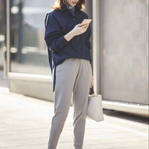 UNIQLO ユニクロ オーバーサイズロングシャツ ネイビー レディース M