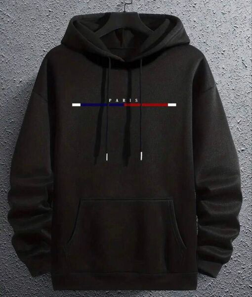 【新品】 XXL 黒 パーカー メンズ レディース ユニセックス PARIS パリ