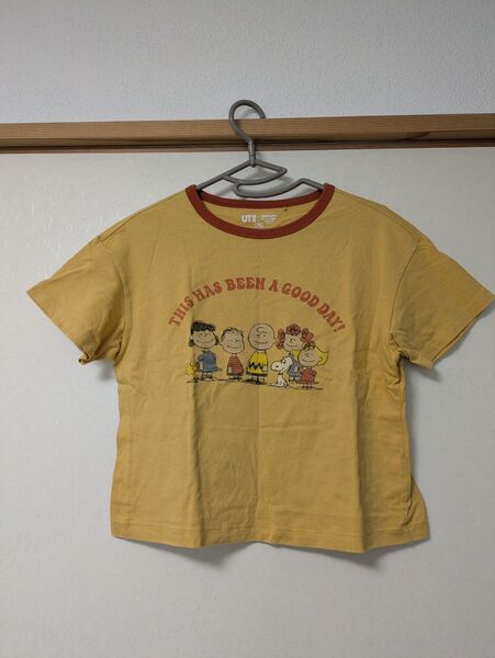 ユニクロ ピーナッツ コラボTシャツ イエロー 150サイズ スヌーピー
