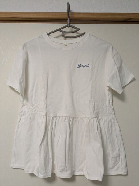 150サイズ GU 半袖 チュニック Tシャツ ホワイト