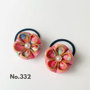 ハンドメイド 小さな小花のヘアゴム 小花ヘアゴム ヘアアクセサリー つまみ細工髪飾り 和小物