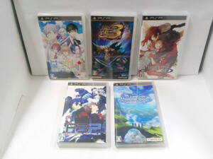 PSP中古ソフト5本 はつカレっ★恋愛デビュー宣言!/モンスターハンターポータブル3rd(説明書なし)/他3 動作未確認です