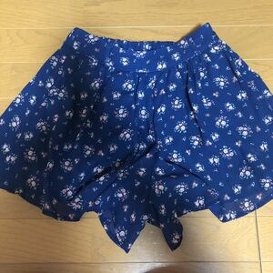 colza S size culotte skirt small floral print 